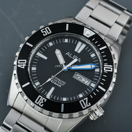 Alba Mechanical AL4701X1 Automatic Men Black Dial Stainless Steel Strap