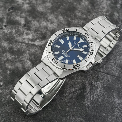 Alba Active AS9Q43X1 Men Blue Dial Stainless Steel Strap