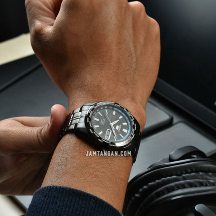 Seiko 5 Sports SNZG57K1 Automatic Black Dial Black Stainless Steel Strap