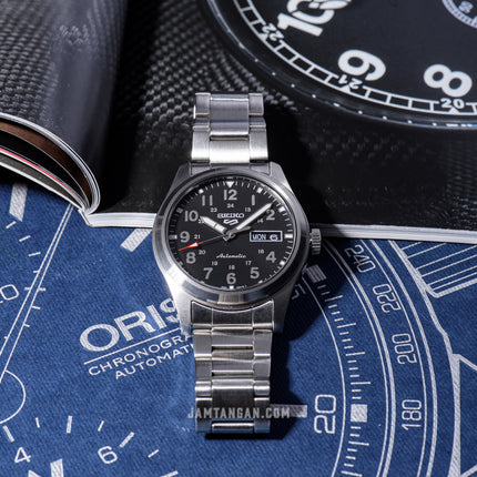 Seiko 5 Sports SRPG27K1 Field Sports Style Automatic Black Dial Stainless Steel Strap