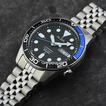 Alba Mechanical AL4195X1 Men Batman Black Dial Stainless Steel Strap