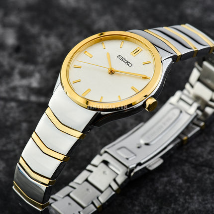 Seiko SUR550P1 Discover More Beige Dial Dual Tone Stainless Steel Strap