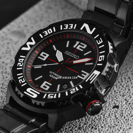 Seiko Automatic SRP447K1 Black Dial Black Stainless Steel Strap