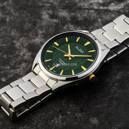 Alba AS9Q79X1 Green Dial Stainless Steel Strap
