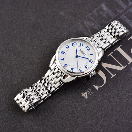 Seiko Ladies SUR561P1 White Dial Stainless Steel Strap