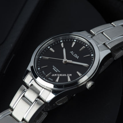 Alba Prestige ARX029X1 Ladies Black Dial Stainless Steel Strap