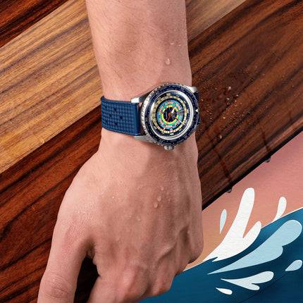 MIDO Ocean Star M026.829.17.041.00 Decompression Worldtimer Dial Blue Rubber Strap + Extra Strap