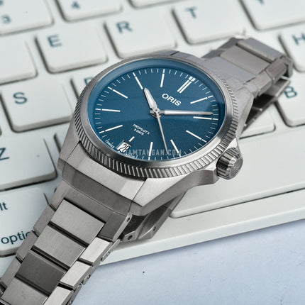 Oris Pro Pilot X Calibre 400 01-400-7778-7155-07-7-20-01TLC Automatic Blue Dial Titanium Strap