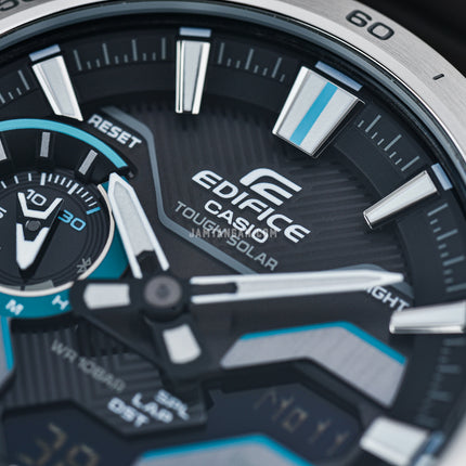 Casio Edifice ECB-2200DD-1ADF Men Windflow Digital Analog Black Dial Black Stainless Steel Band