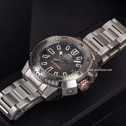 Orient M-Force RA-AC0N01B Automatic Men Black Dial Stainless Steel Strap