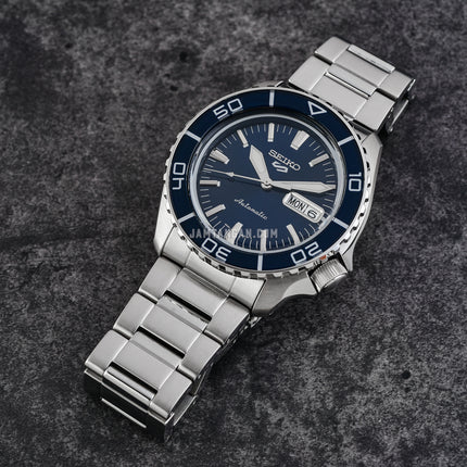 Seiko 5 Sports SRPK97K1 SKX SNZH5 Bluetone Redux Men Stainless Steel Strap