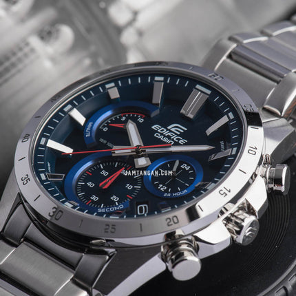 Casio Edifice EFR-573D-2AVUDF Chronograph Blue Dial Stainless Steel Band