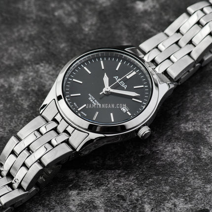 Alba Prestige AH7CF3X1 Ladies Black Dial Stainless Steel Strap