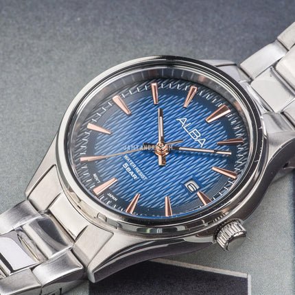 Alba AH7EC7X1 Ladies Blue Dial Stainless Steel Strap