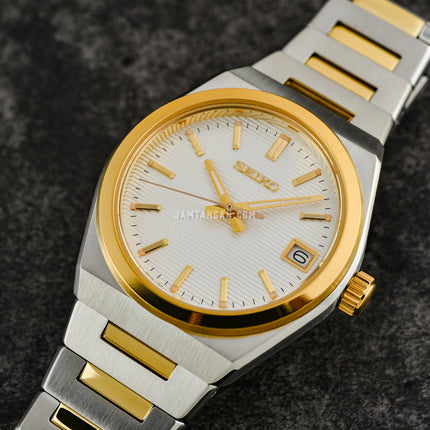 Seiko Ladies SUR578P1 Discover More Silver Dial Dual Tone Stainless Steel Strap
