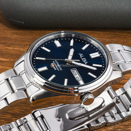Alba Mechanical AL4151X1 Blue Dial Stainless Steel Strap