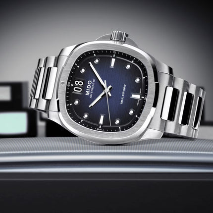 MIDO Multifort TV Big Date M049.526.11.041.00 Blue Dial Stainless Steel Strap
