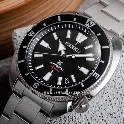 Seiko Prospex SRPH17K1 Tortoise Land Automatic 200M Black Dial Stainless Steel Strap