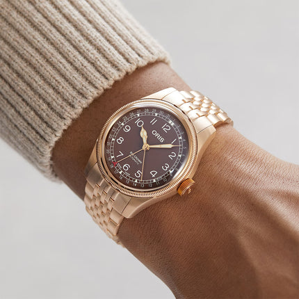 Oris Big Crown 01-754-7741-3166-07-8-20-01 Pointer Date Bronze Brown Dial Bronze Strap