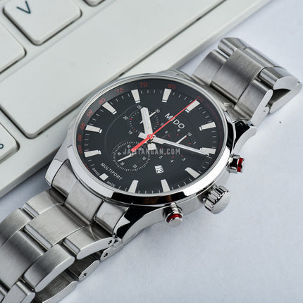 MIDO Multifort M005.417.11.051.00 Chronograph Black Dial Stainless Steel Strap