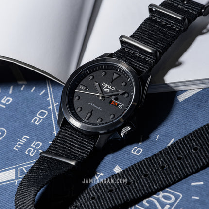 Seiko 5 Sports SRPE69K1 SKX Street Style Black Dial Black Nylon Strap
