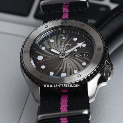 Seiko 5 Sports SRPF65K1 Naruto & Boruto Boruto Uzumaki Model Dual Tone Nylon Strap Limited Edition