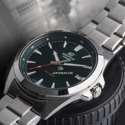 Casio Edifice EFV-140D-3AVUDF Green Dial Stainless Steel Strap