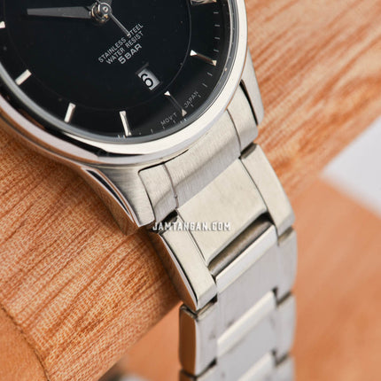 Alba Prestige AH7L75X1 Ladies Black Dial Stainless Steel Strap