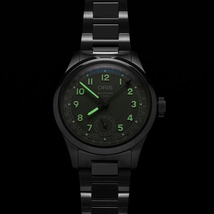 Oris Big Crown 01-403-7799-4067-07-8-20-06 Pointer Date Calibre 403 Green Dial Stainless Steel Strap