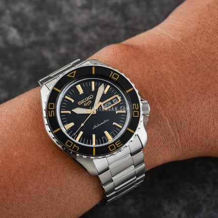 Seiko 5 Sports SRPK99K1 SKX SNZH5 Blacktone Redux Men Stainless Steel Strap