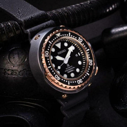 Seiko Prospex SLA042J1 Emperor Tuna 1975 Diver Reinterpretation Black Dial Black Rubber Strap