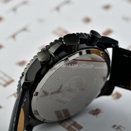Alba Active AM3643X1 Men Orange Dial Black Leather Strap