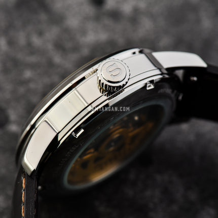 Seiko Presage SSA459J1 Cocktail Time Midnight Mockingbird Automatic Green Dial Brown Leather Strap