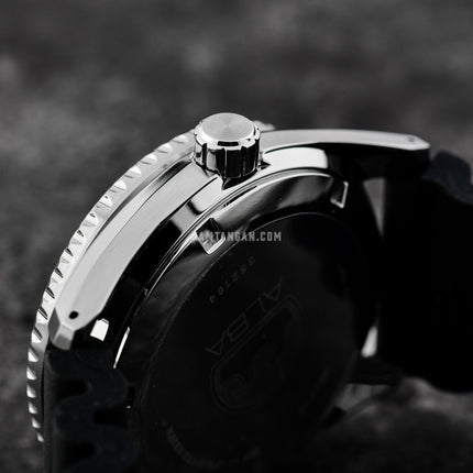 Alba Mechanical AL4299X1 Automatic Men Blue Dial Black Silicone Strap