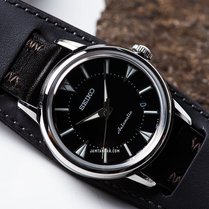 Seiko Prospex SJE085J1 The 1959 Alpinist Re-Creation Black Dial Brown Leather Strap Limited Edition