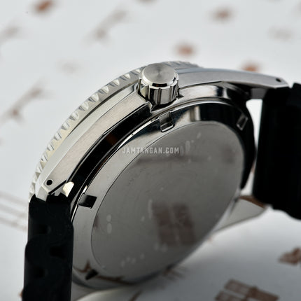 Alba AL4425X1 Automatic Men Blue Dial Black Silicone Strap