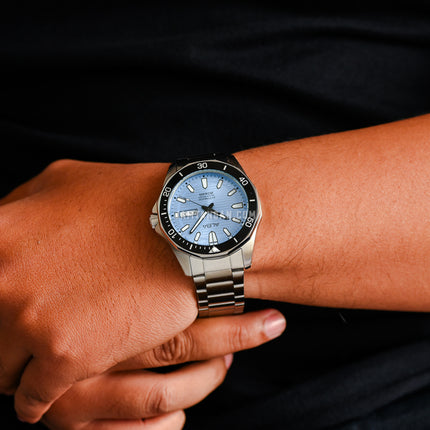 Alba Mechanical AL4459X1 Automatic Men Ice Blue Patterned Dial Stainless Steel Strap