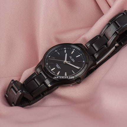 Alba Prestige ARX023X1 Ladies Black Dial Black Stainless Steel Strap