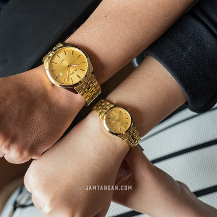 Alba AS9R02X1 Gold Dial Gold Stainless Steel Strap