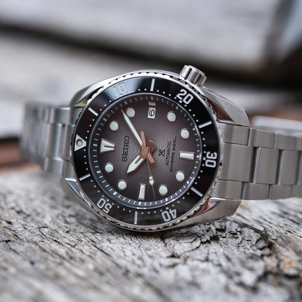 Seiko Prospex SPB323J1 King Sumo Automatic Divers 200M Grey Dial Stainless Steel Strap
