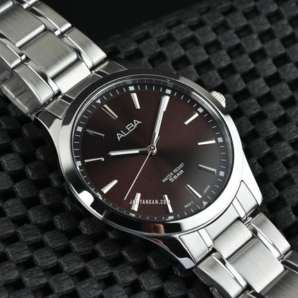 Alba Prestige ARX013X1 Men Dark Brown Dial Stainless Steel Strap