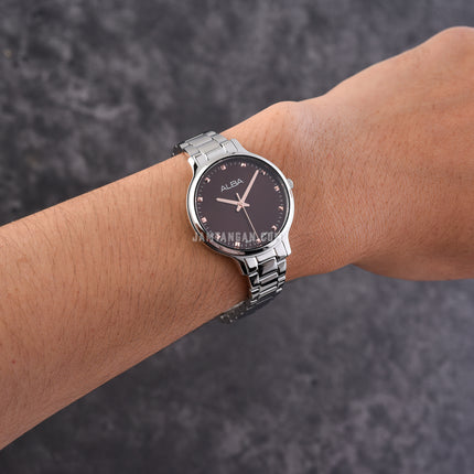 Alba Fashion ARX147X1 Ladies Brown Dial Stainless Steel Strap