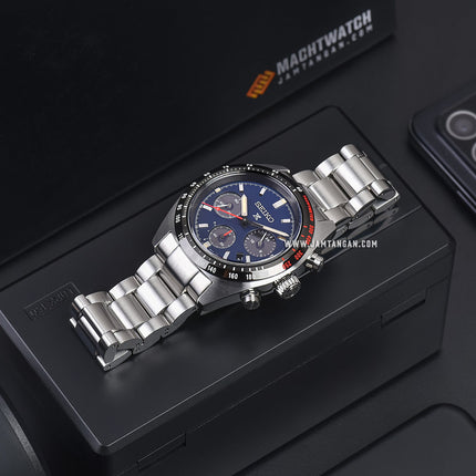 Seiko Prospex SSC815P1 Speedtimer Solar Chronograph Blue Dial Stainless Steel Strap