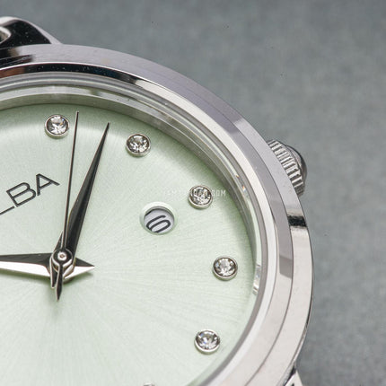 Alba AH7EA7X1 Ladies Green Dial Stainless Steel Strap