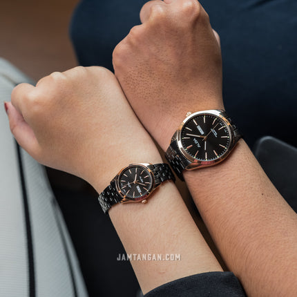 Alba AN8072X1 Ladies Black Dial Black Stainless Steel Strap