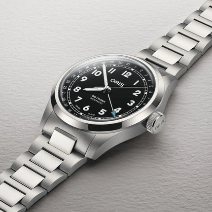 Oris Big Crown 01-754-7798-4064-07-8-20-06 Pointer Date Black Dial Stainless Steel Strap