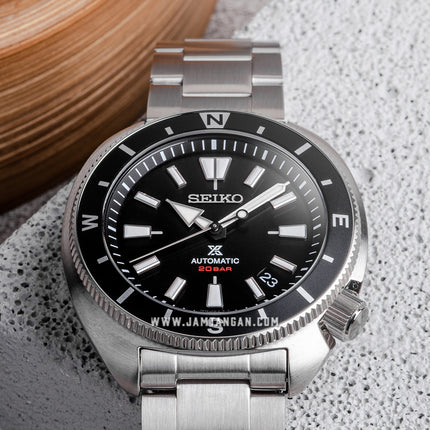 Seiko Prospex SRPH17K1 Tortoise Land Automatic 200M Black Dial Stainless Steel Strap
