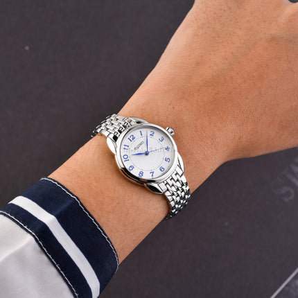 Seiko Ladies SUR561P1 White Dial Stainless Steel Strap
