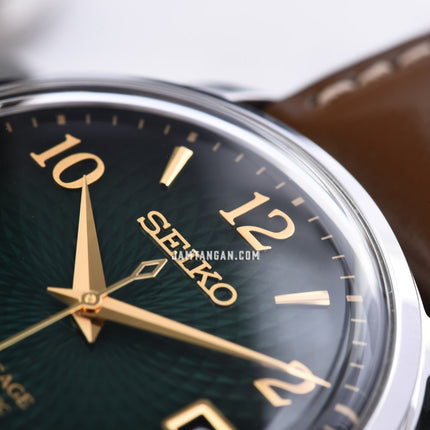 Seiko Presage SRPE45J1 Cocktail Mojito Green Dial Brown Leather Strap
