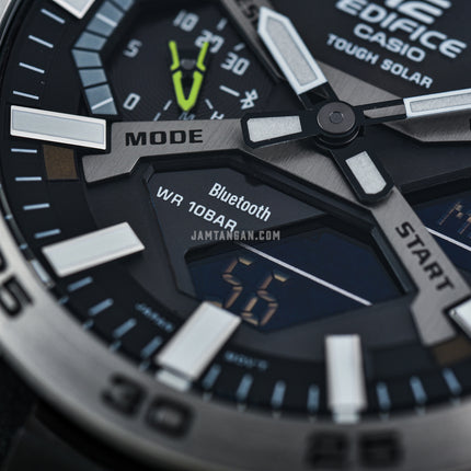 Casio Edifice ECB-2000DD-1ADF Men Sospensione Digital Analog Dial Gunmetal Stainless Steel Band